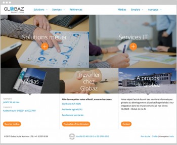 Globaz, refonte du site web institutionnel
