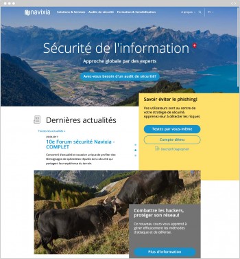 Navixia, un site internet sous OctoberCMS, pour parler de sécurité de l’information