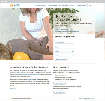 Refonte du site web de l’association suisse d’Ortho-Bionomy®