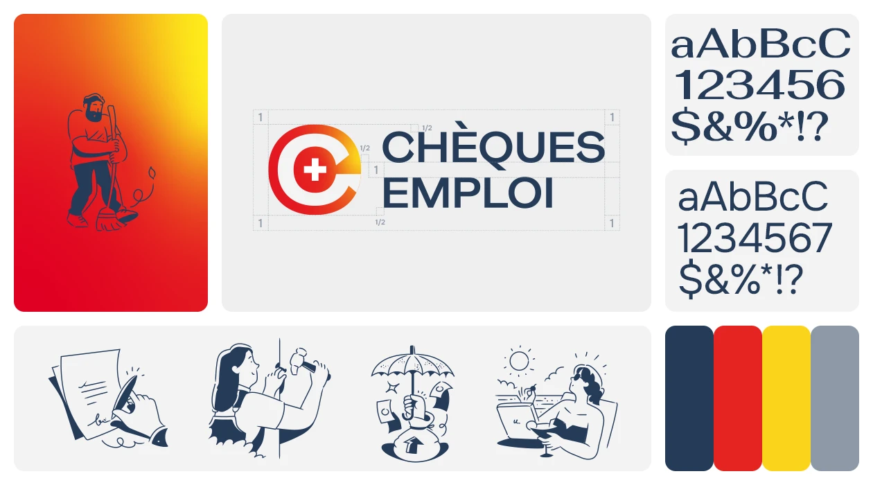 Charte graphique de Chèques Emploi Suisse